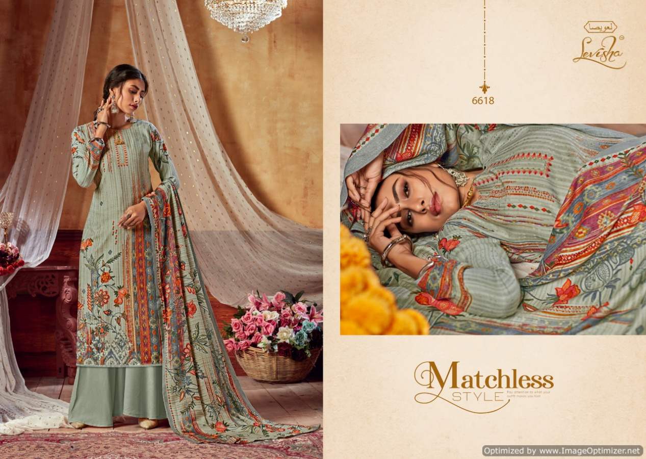 Levisha Femina 10 Pure Pashmina Designer Party Wear Dress Material at Wholesale Price